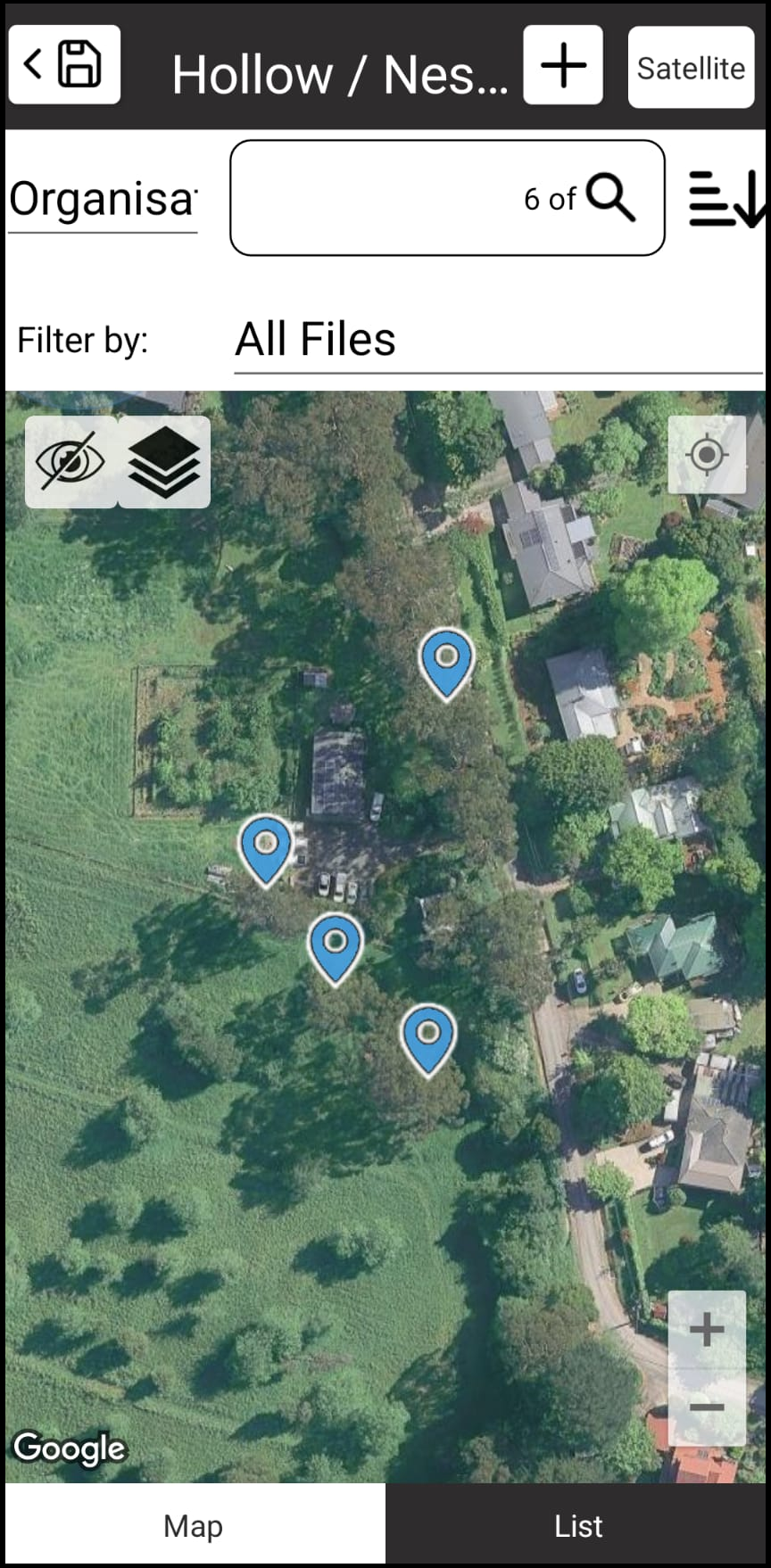 Research folder in the ProofSafe mobile application